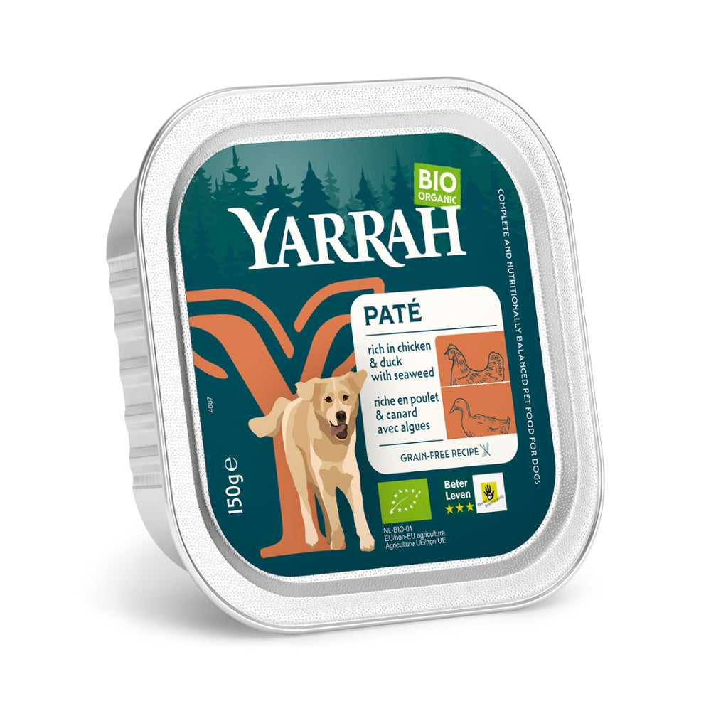 Yarrah Bio Hund Schale Pastete getreidefrei Huhn & Ente
