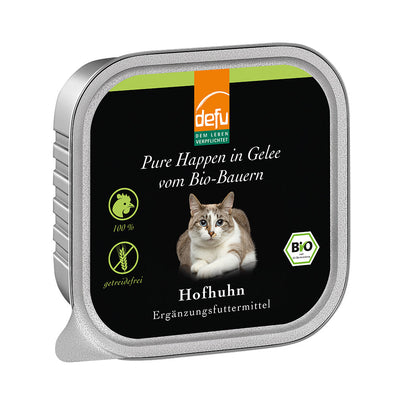 Defu Katze Pure Happen in Gelee Bio-Hofhuhn 16 x 100g