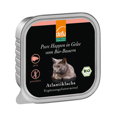 Defu Katze Pure Happen in Gelee Bio-Atlantiklachs 16 x 100g