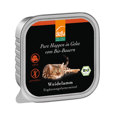 Defu Katze Pure Happen in Gelee Bio-Weidelamm 16 x 100g