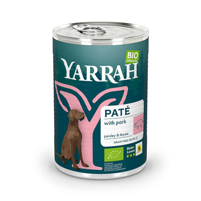 Yarrah Bio Hund Dose Paté getreidefrei Schwein - Einzelprotein 12 x 405g