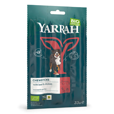Yarrah Bio Hund Snack Kaustange Rind 25 × 33g