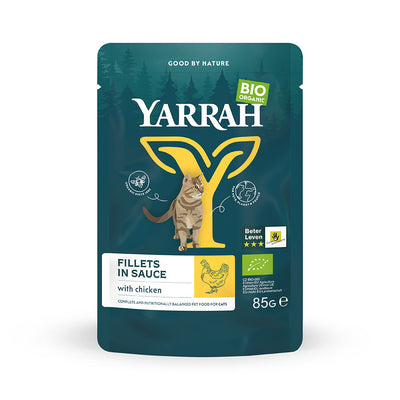 Katzen Bio Pouches Filets mit Huhn in Sauce 14 x 85g