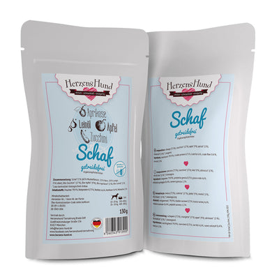 HerzensHund Schaf mit Zucchini - getreidefrei - für Hunde