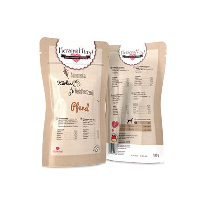 HerzensHund Pferd mit Amaranth - glutenfrei & hypoallergen - für Hunde