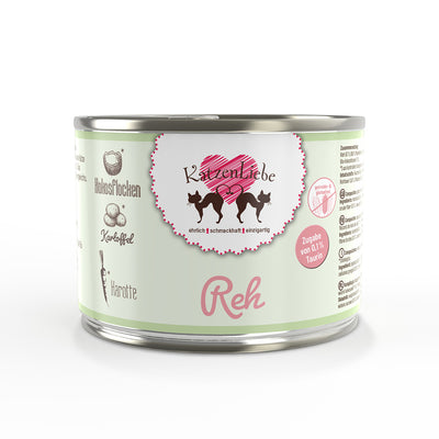KatzenLiebe Reh mit Bio-Kartoffel für Katzen