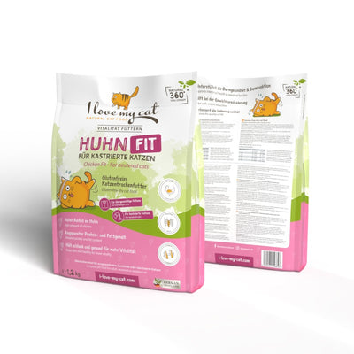 I love my cat Trockenfutter mit Huhn (Light) für sterilisierte und übergewichtige Katzen - 1.2 kg