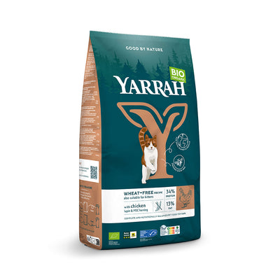 Yarrah Bio Katze Trockenfutter weizenfrei Huhn & Fisch (MSC) – auch für Kätzchen