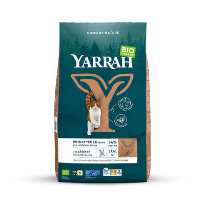 Yarrah Bio Katze Trockenfutter weizenfrei Huhn & Fisch (MSC) – auch für Kätzchen