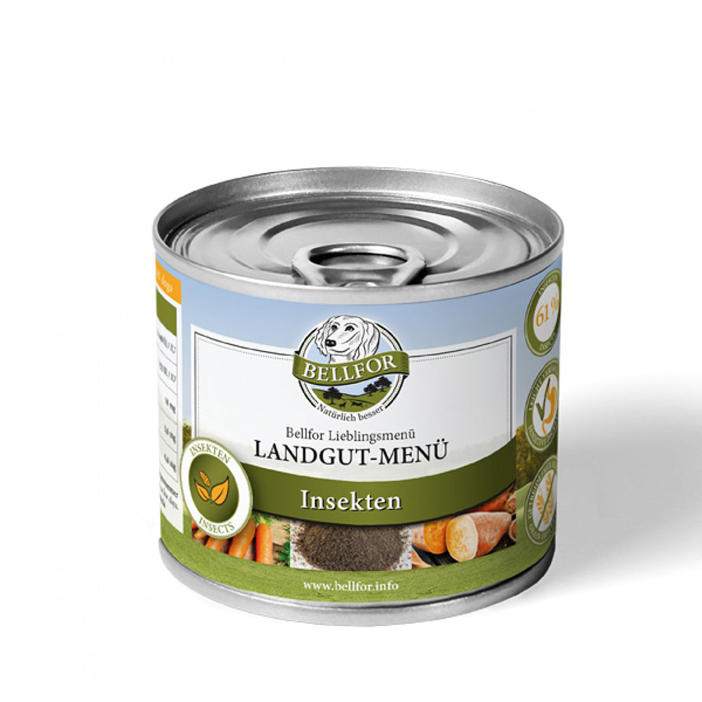 Bellfor Hundefutter Nass mit Insekten Landgut-Menü