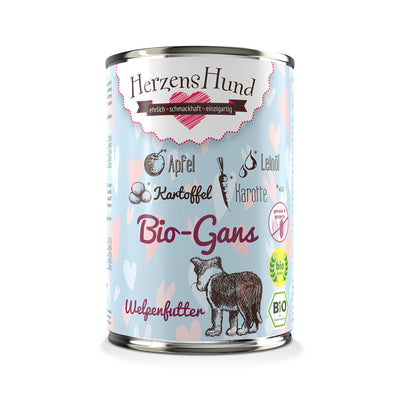 HerzensHund Bio-Gans mit Bio-Apfel - Welpe für Hunde