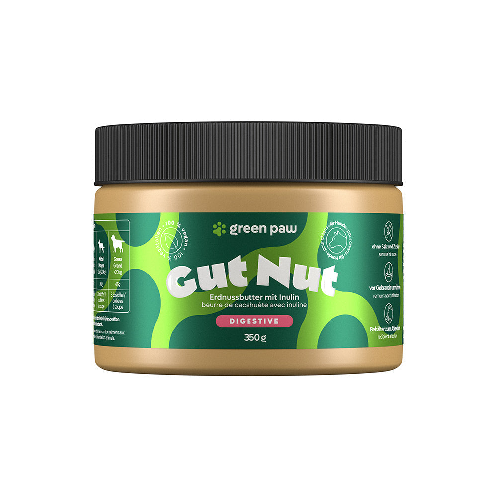 Green Paw Gut Nut – Erdnussbutter mit Inulin für Darm & Verdauung beim Hund