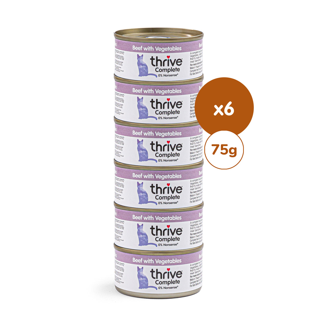 Thrive Gourmet-Töpfchen Rind & Gemüse 6 x 75 g