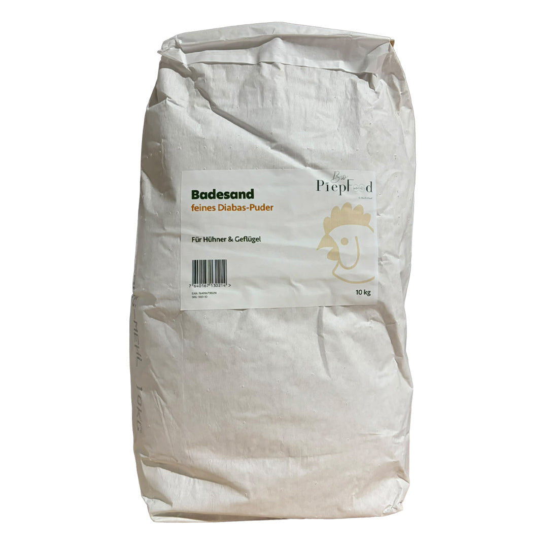 BioPiepFood Badesand für Hühner – feines Diabas-Puder