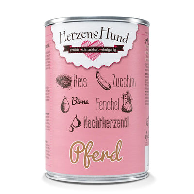 HerzensHund Pferd mit Zucchini – Nassfutter für Hunde