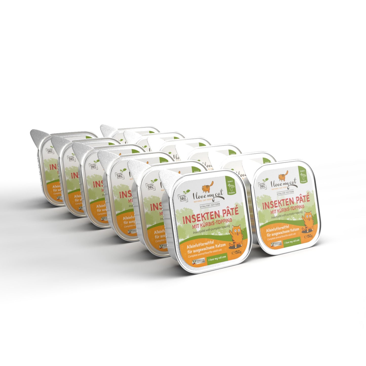 I love my cat Katzennassfutter Insekten Paté mit Kürbis-Topping 6 x 150g