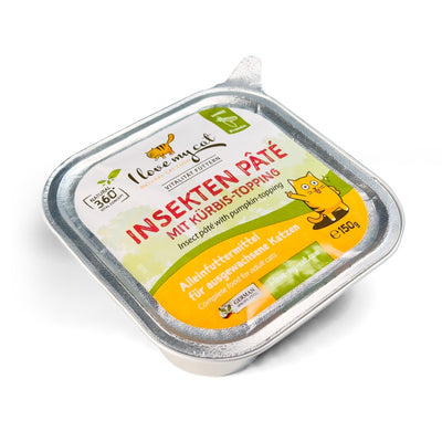 I love my cat Katzennassfutter Insekten Paté mit Kürbis-Topping 6 x 150g