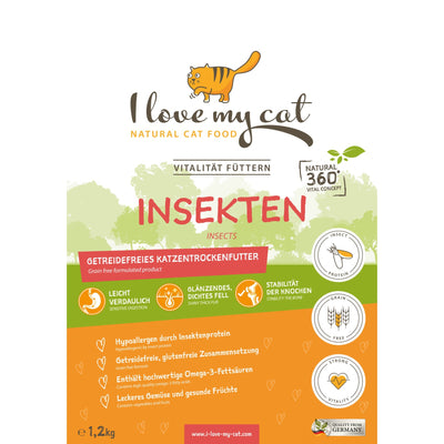 I love my Cat Hypoallergenes Katzentrockenfutter mit Insektenprotein von I love my cat - 1.2 kg