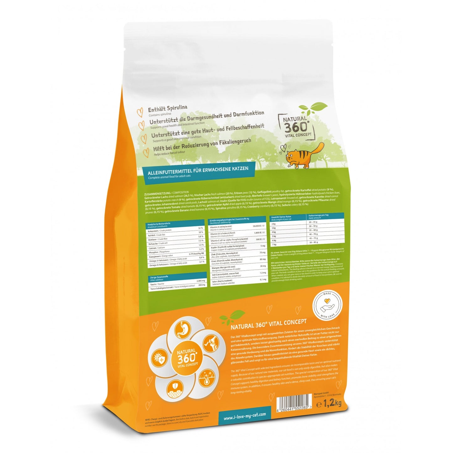 I love my cat Trockenfutter für Katzen ohne Getreide mit Lachs von I love my cat - 1.2 kg